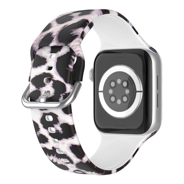 Apple Watch Series 8 (41mm) silicone pattern watch strap - Purple Leopard Print Supply