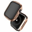 Apple Watch (45mm) electroplated cover with tempered glass - Rose Gold For Sale