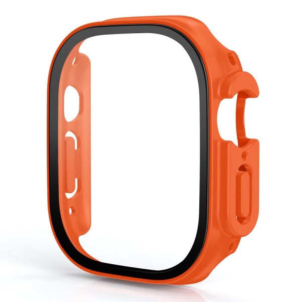 Apple Watch Ultra cover with tempered glass screen protector - Orange Fashion