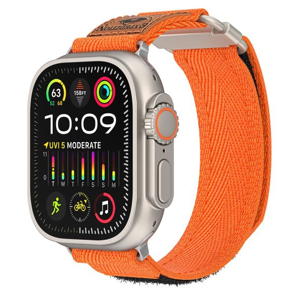 Apple Watch 49mm   45mm   44mm   42mm Watch Strap Nylon Watch Band - Orange For Sale