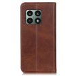 Wallet-style genuine leather flipcase for OnePlus 10 Pro - Coffee For Cheap