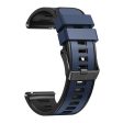 18mm Universal dual color silicone strap - Dark Blue   Black Sale