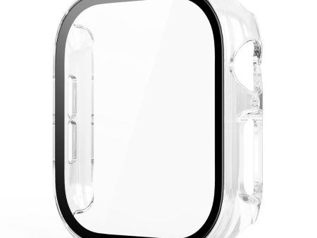 Apple Watch Series 10 42mm Protective Case All-Around Hard Bump Resistant Watch Cover with Tempered Glass Film - Transparent Online Sale