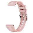 18mm Strap Huawei Watch GT 5 41mm   GT 4 41mm   Garmin Venu 3S Universal Silicone+Nylon Watch Band - Pink Online Hot Sale