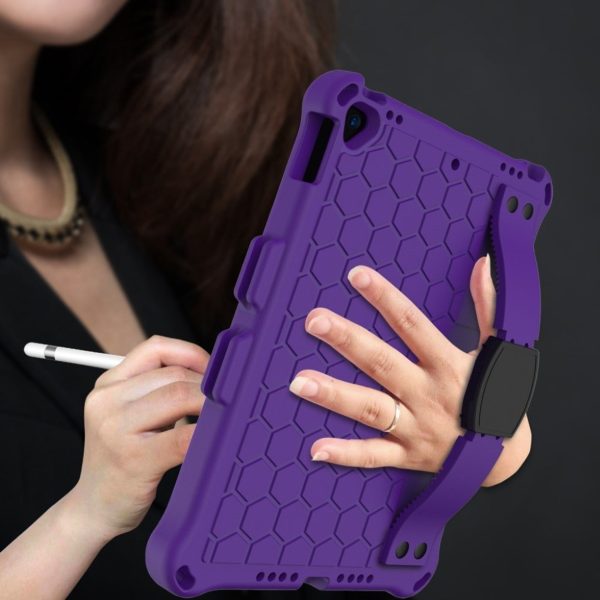 iPad 10.2 (2019) honeycomb EVA silicone combo case - Purple Online Sale