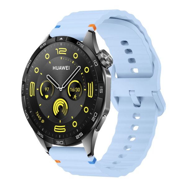 22mm Silicone Band Xiaomi Watch S4 Sport   Redmi Watch 5 Active Wave Design Watch Strap - Baby Blue Online Hot Sale