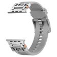 Apple Watch Series 49mm - 45mm - 44mm - 42mm Flexible Watch Band - Silver   Grey For Discount