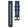 18mm Universal dual color silicone strap - Dark Blue   Black Sale