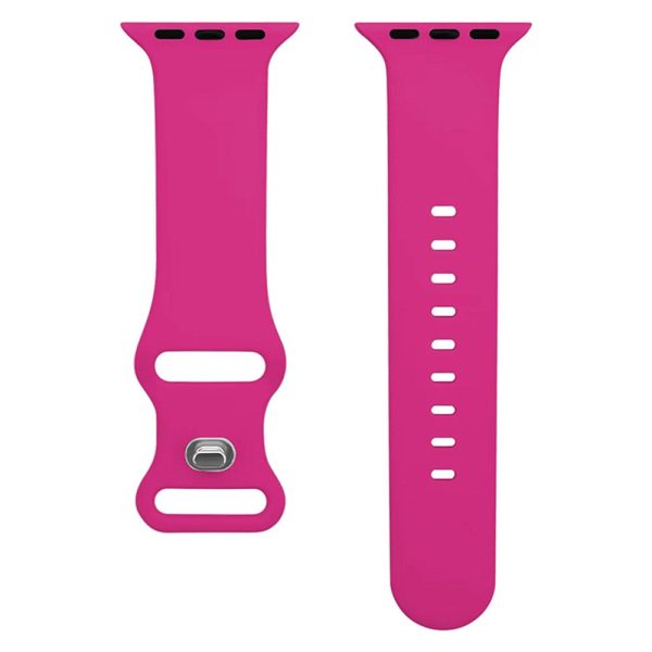 Apple Watch Series 41mm - 40mm - 38mm Watch Strap 8-Shaped Buckle Silicone Band - Rose Fashion