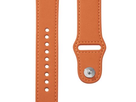 Apple Watch Series 41mm   40mm   38mm Genuine Cow Leather Watch Strap - Orange For Discount