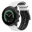 24mm football textured silicone watch strap for Sunnto watch - White   Black Sale