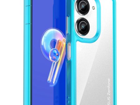 Asus Zenfone 9   Asus Zenfone 10 smart acrylic cover - Transparent Blue For Sale