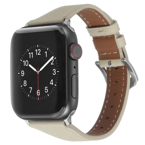 Apple Watch Series 8 (41mm) genuine leather watch strap - Beige Supply