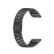 20mm stainless steel watch strap with folding clasp for Garmin watch - Black Online now