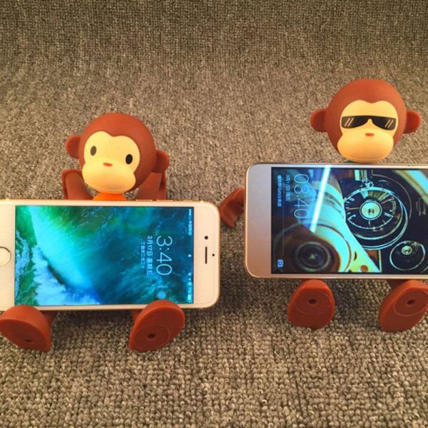 Universal cute monkey shape phone holder - Green on Sale