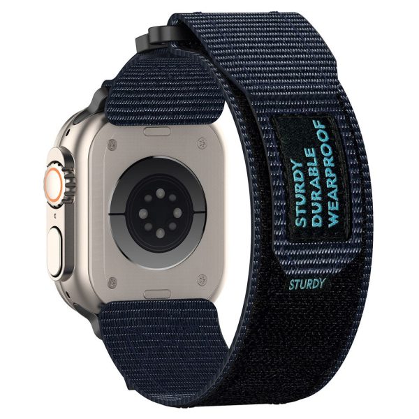 Apple Watch Series 49mm - 45mm - 44mm - 42mm Fastening Watchband Nylon Strap - Blue Discount