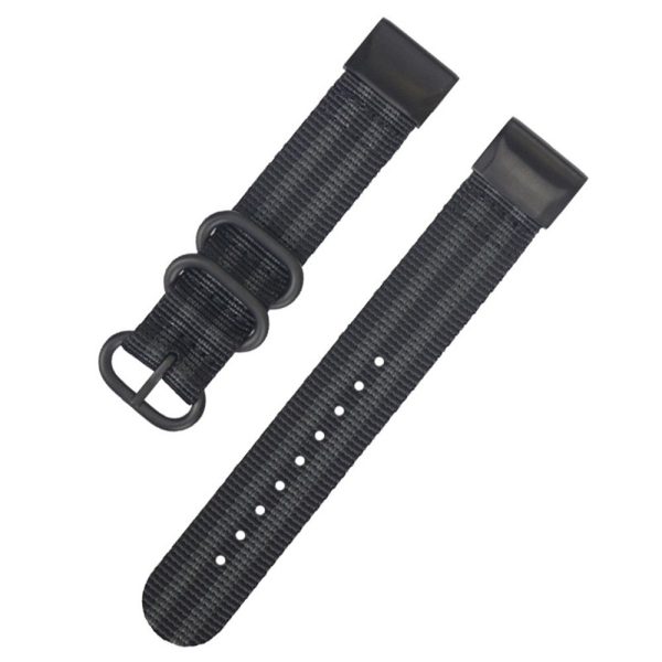 20mm nylon watch strap for Garmin watch - Black   Grey For Sale