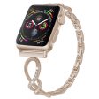 Apple Watch Series 8 (41mm) rhinestone décor wrist strap - Gold For Discount