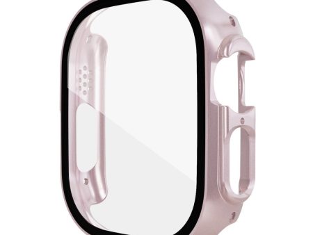 Apple Watch Ultra cover with tempered glass - Rose Gold For Cheap