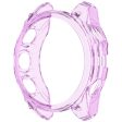 Garmin Fenix 8 43mm Flexible Case Drop-Proof Half Guard Watch Case Cover - Transparent Purple Sale