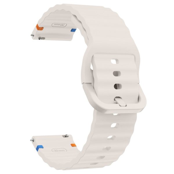 22mm Silicone Band Xiaomi Watch S4 Sport   Redmi Watch 5 Active Wave Design Watch Strap - Starlight For Cheap