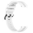 20mm Universal textured silicone watch strap - White For Discount