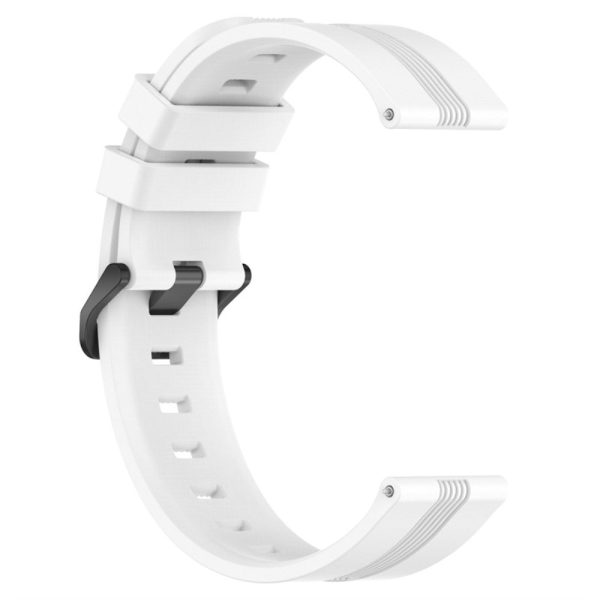 20mm Universal textured silicone watch strap - White For Discount