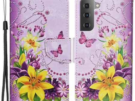 Wonderland Samsung Galaxy S22 flip case - Yellow Flowers For Discount