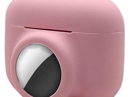 2-in-1 AirPods Pro   AirTags silicone case - Pink Cheap