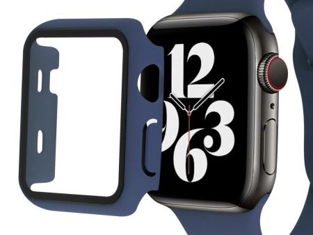 Apple Watch Ultra cover with tempered glass screen protector - Dark Blue Online