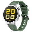 18mm Strap Huawei Watch GT 5 41mm   GT 4 41mm   Garmin Venu 3S Universal Silicone+Nylon Watch Band - Green For Sale