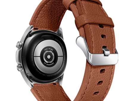 Amazfit GTR 47mm textured genuine leather watch strap - Coffee Fashion