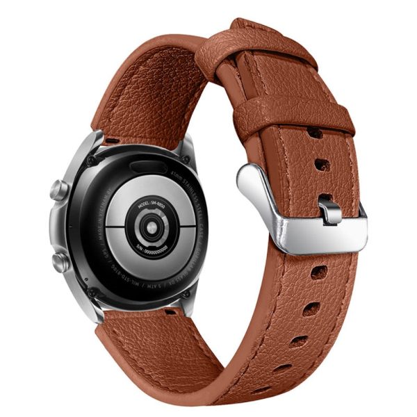 Amazfit GTR 47mm textured genuine leather watch strap - Coffee Fashion