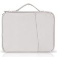 11-  Laptop Handbag Waterproof Nylon 180 Degree Opening Soft Lining Carrying Pouch - White For Sale