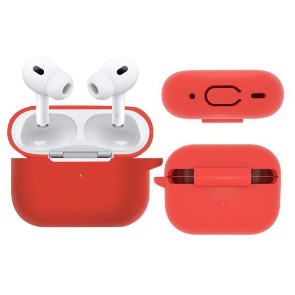 AirPods Pro 2 silicone cover with storage bag and accessories - Light Purple Online Sale