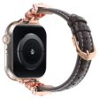 Apple Watch Series 41mm - 40mm - 38mm Watch Band Bamboo Textured - Rose Gold   Black Online now