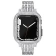 Apple Watch Series 6 5 4 SE (2023) SE (2022) SE 44mm Rhinestone Decor Metal Strap with Watch Case - Silver Sale