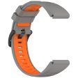 22mm Strap Garmin Fenix 8 47mm   Fenix E 47mm   Quatix 7 Pro Universal Silicone Watch Band - Space Grey+Orange Discount