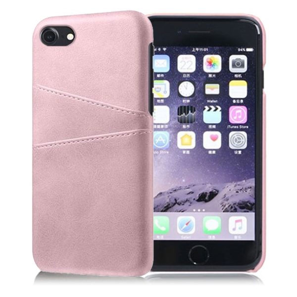 Dual Card case - iPhone SE 2020   8   7 - Rose Gold Hot on Sale