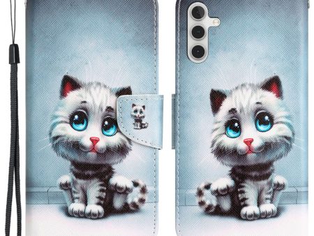 Wonderland Samsung Galaxy A05s flip case - Blue Eyes Cat on Sale