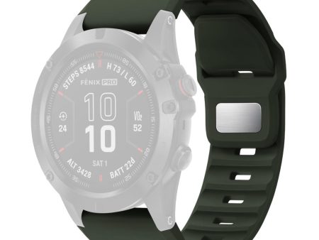 26mm Silicone Band Garmin Fenix 8 51mm   Enduro 3   Enduro 2 Quick Release Watch Strap - Army Green Fashion