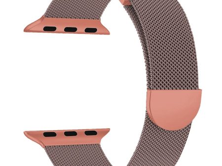 Apple Watch Series 41mm - 40mm - 38mm Watch Band Milanese Magnetic Strap - Pink+Orange Online now