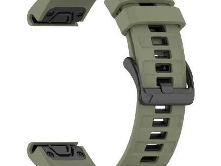 22mm Strap Garmin Fenix 8 47mm   Fenix E 47mm   Quatix 7 Pro Universal Silicone Watch Band - Army Green+Black Cheap