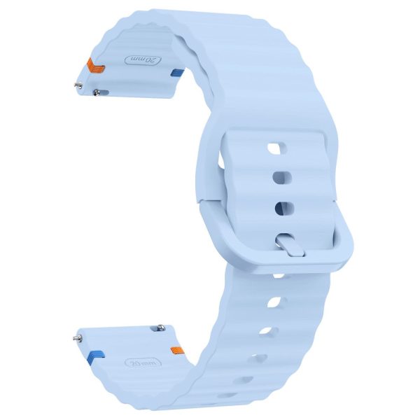 22mm Silicone Band Xiaomi Watch S4 Sport   Redmi Watch 5 Active Wave Design Watch Strap - Baby Blue Online Hot Sale