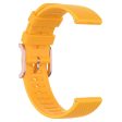 20mm Universal dots design silicone watch strap - Yellow Fashion