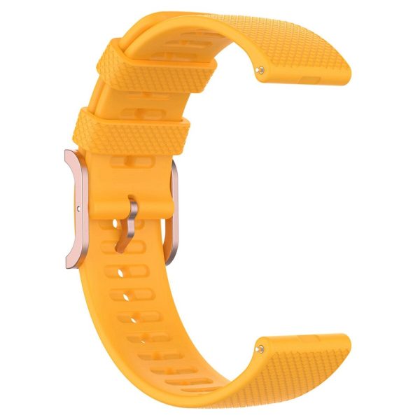 20mm Universal dots design silicone watch strap - Yellow Fashion