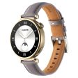 18mm Watch Strap for Huawei Watch GT 4 41mm   Garmin Venu 3S Genuine Cow Leather Watch Band - Light Purple on Sale