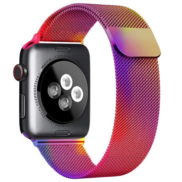 AHASTYLE WG42-1 Apple Watch Series 49mm - 45mm - 44mm - 42mm Milanese Wrist Band - Multi-color Online now