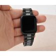 Apple Watch Series 8 (45mm)   Watch Ultra three bead rhinestone décor watch strap - Black Cheap