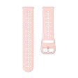 20mm Universal plum blossom silicone watch strap - Pink Sale